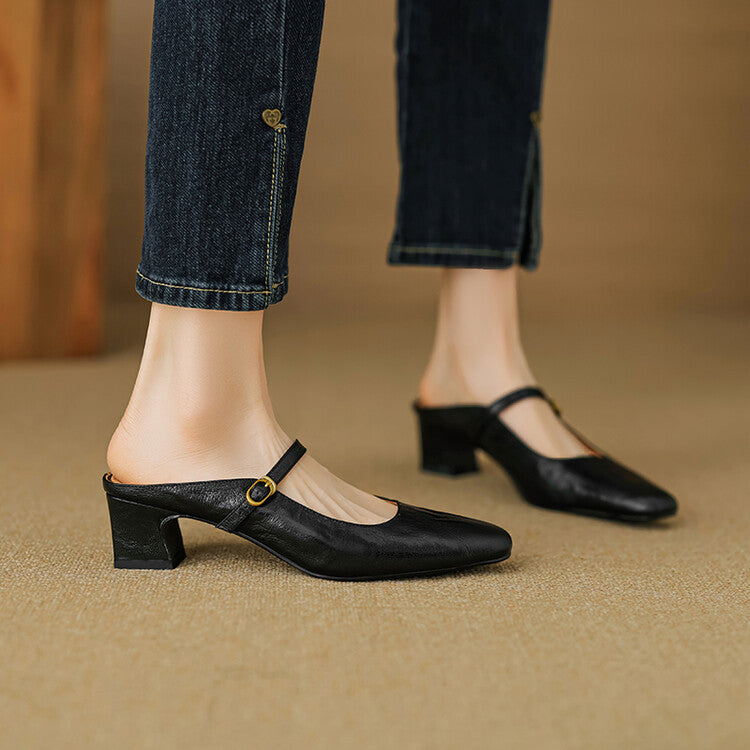 Vian | Mules de Piel Genuina