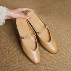 Merisa Genuine Leather Mules