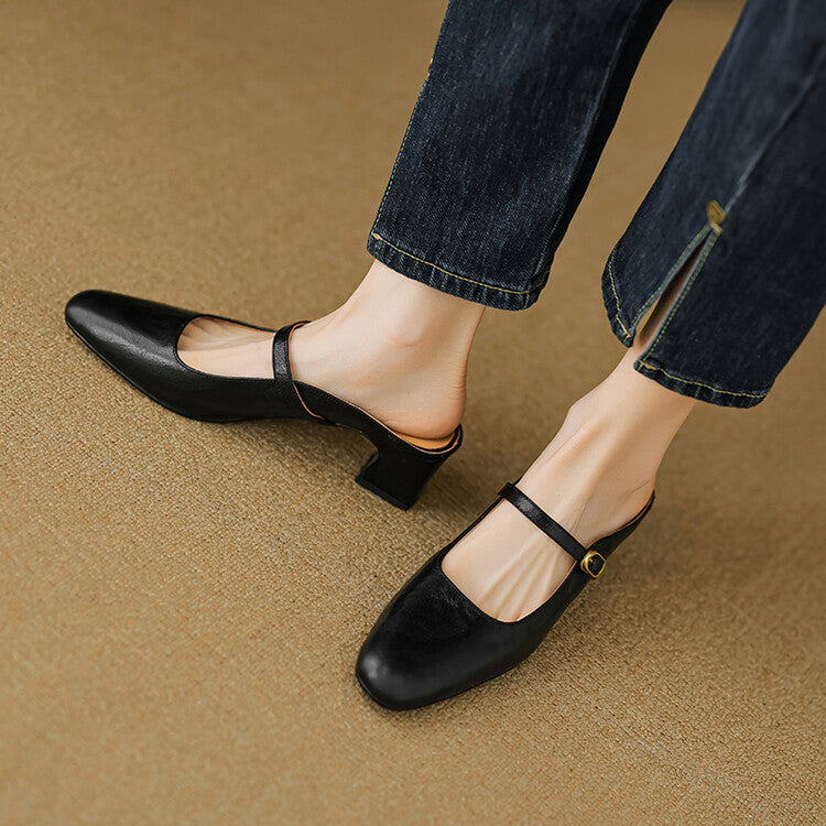 Vian | Mules de Piel Genuina