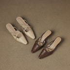 Mire Genuine Leather Mules