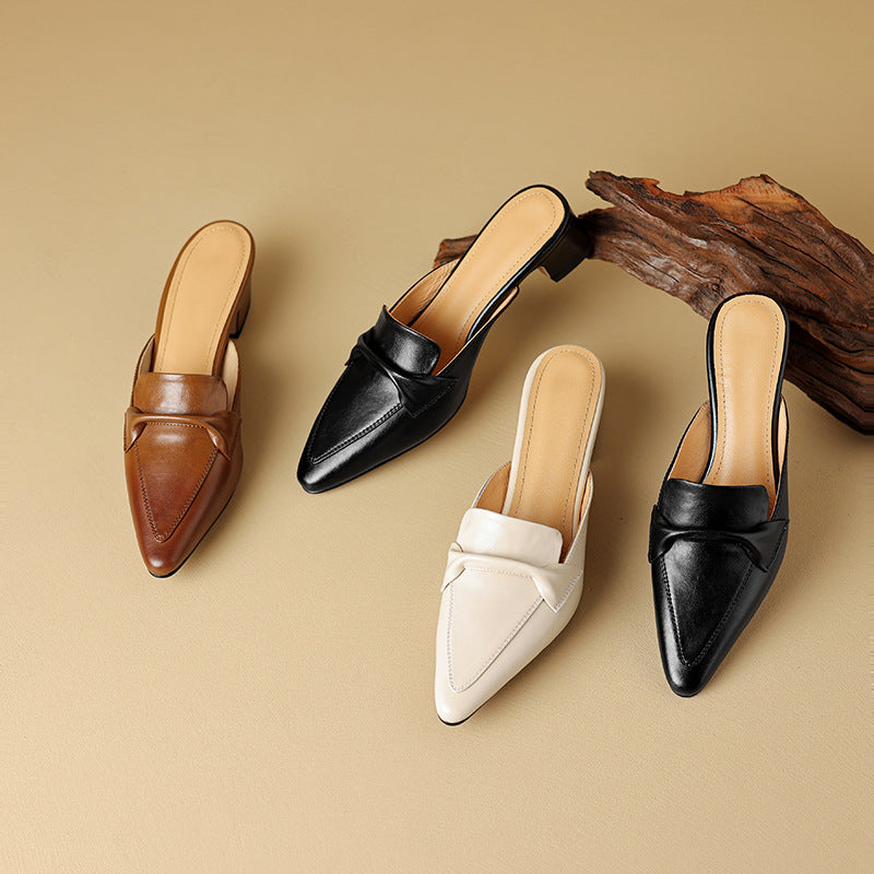 Erlen | Mules de Piel Genuina