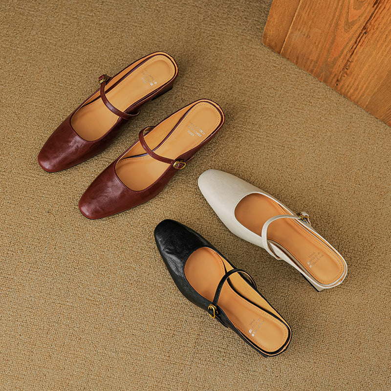 Vian | Mules de Piel Genuina