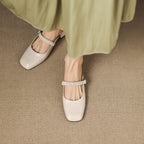 Novie Genuine Leather Mary Jane Mules