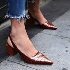 WYNN | ZAPATOS DE TACÓN DE PUNTA ANCHA