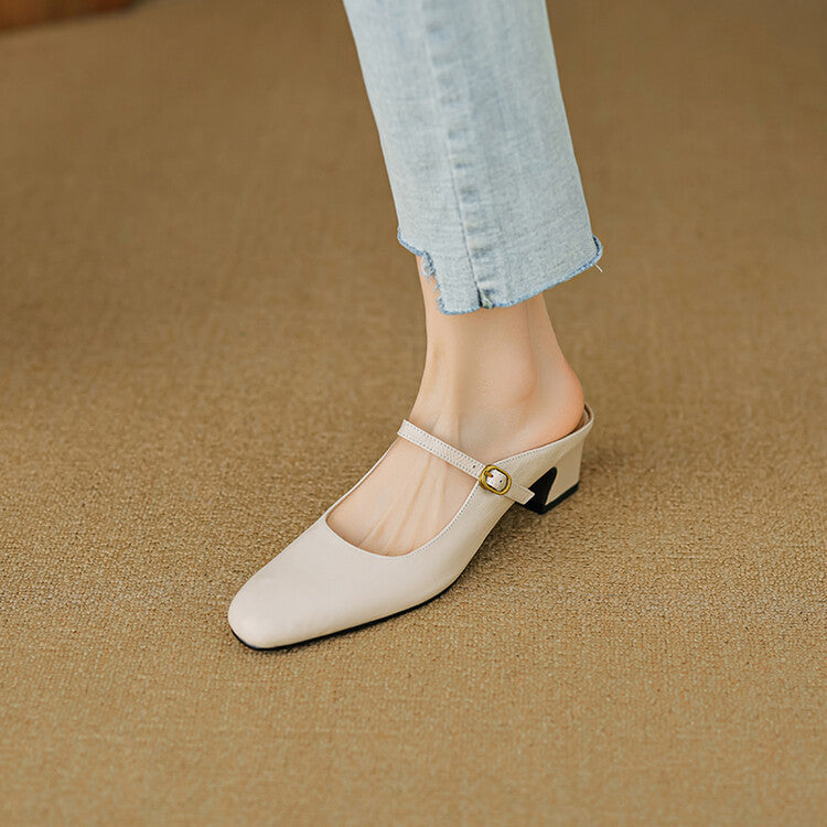 Vian | Mules de Piel Genuina