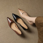 CALENNE | ZAPATOS DE TACÓN BAJO DE PIEL