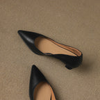 CALENNE | ZAPATOS DE TACÓN BAJO DE PIEL