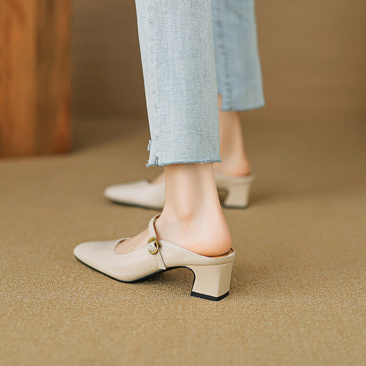 Vian | Mules de Piel Genuina