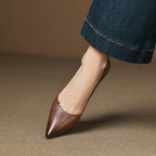 CALENNE | ZAPATOS DE TACÓN BAJO DE PIEL