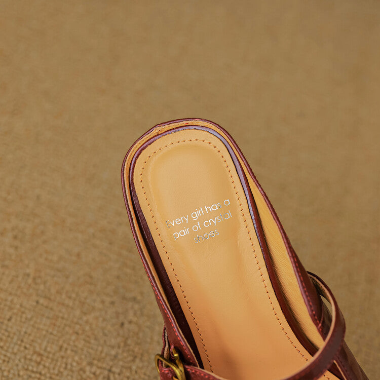 Vian | Mules de Piel Genuina