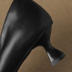 CALENNE | ZAPATOS DE TACÓN BAJO DE PIEL