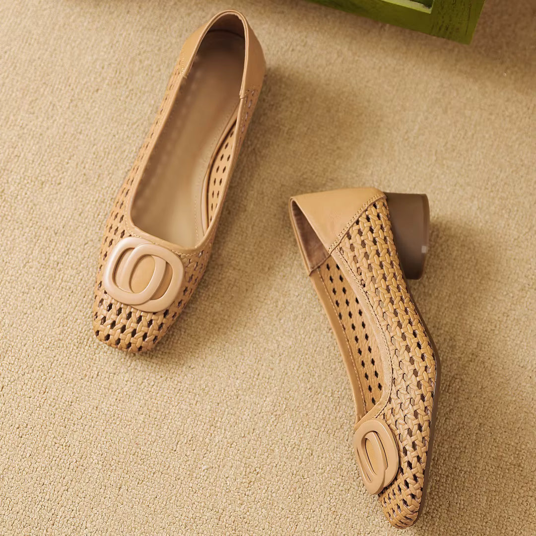 OPIUM | FLATS DE CUERO TRENZADO