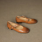Elda Genuine Leather Flats