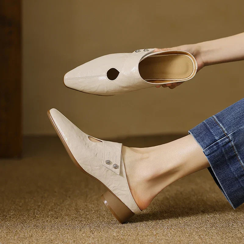 Agnit | Mules de Piel Genuina