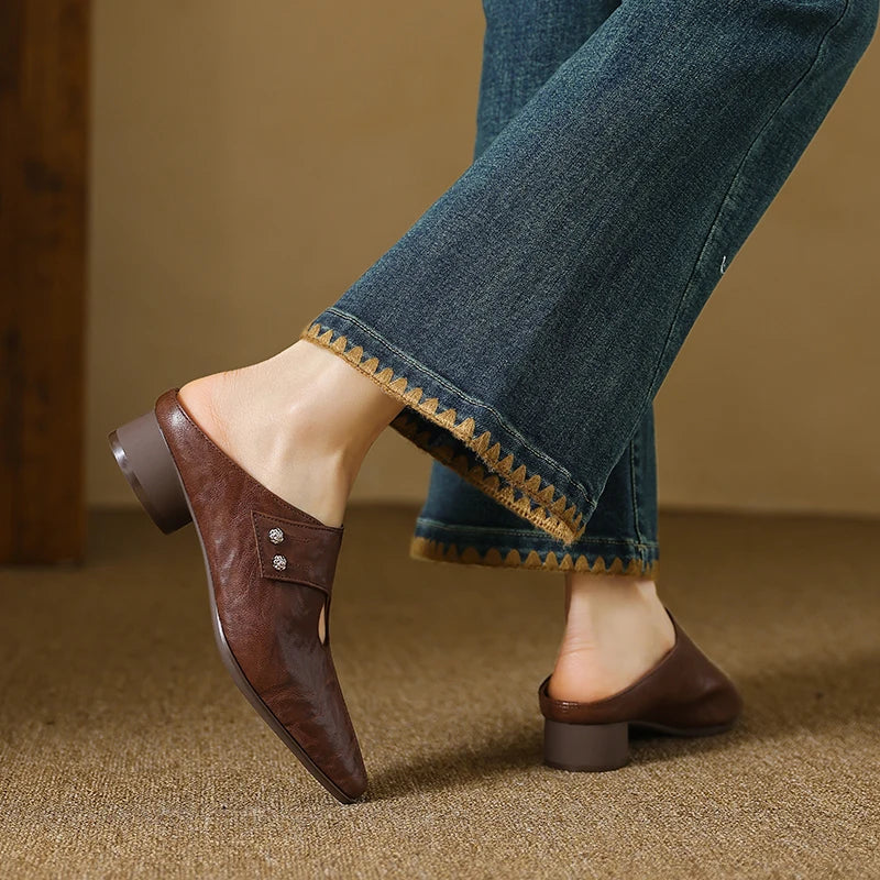 Agnit | Mules de Piel Genuina