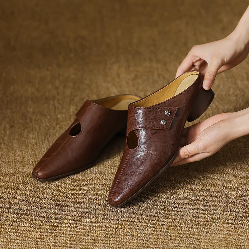 Agnit | Mules de Piel Genuina