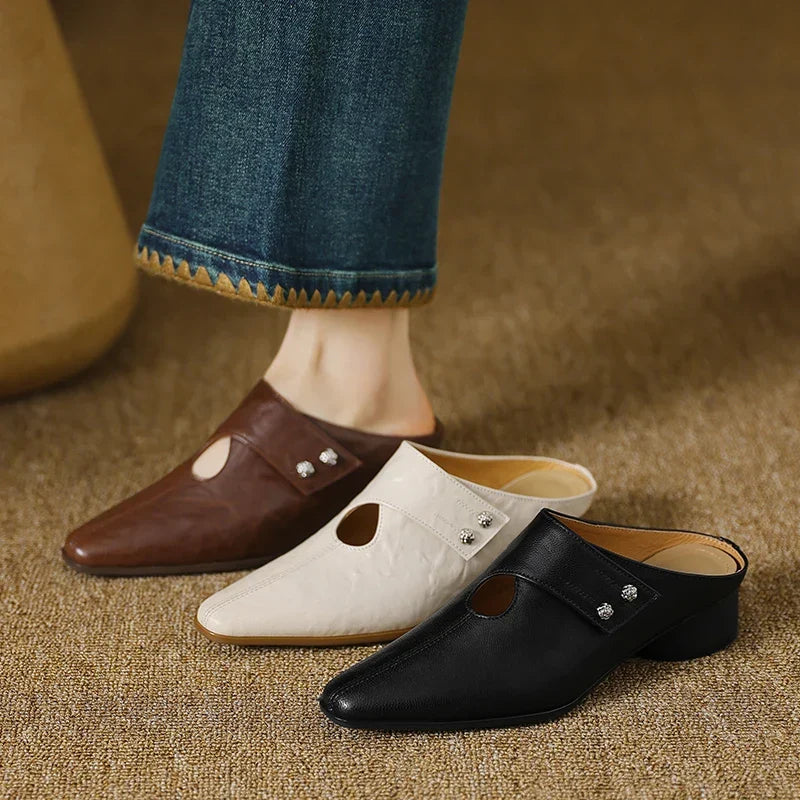 Agnit | Mules de Piel Genuina