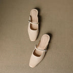 Kera Genuine Leather Mary Jane Mules