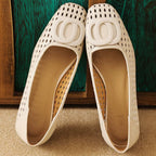 OPIUM | FLATS DE CUERO TRENZADO