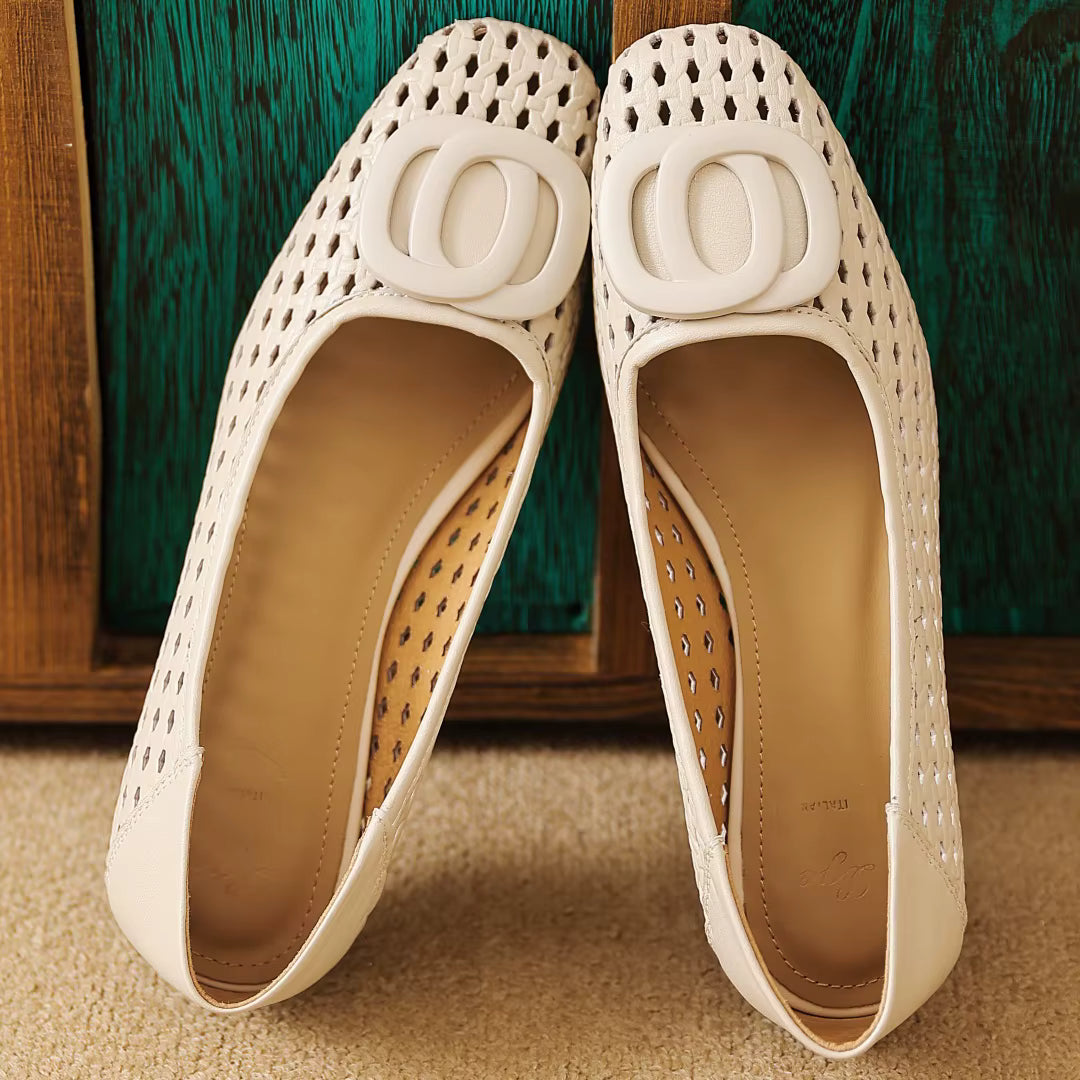 OPIUM | FLATS DE CUERO TRENZADO