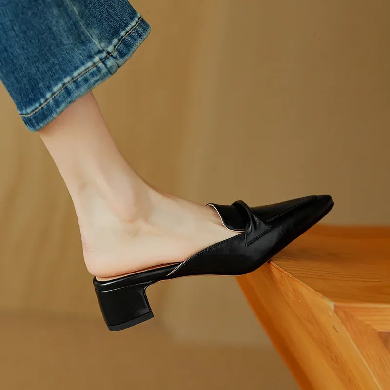 Alaya | Mules de Piel Genuina