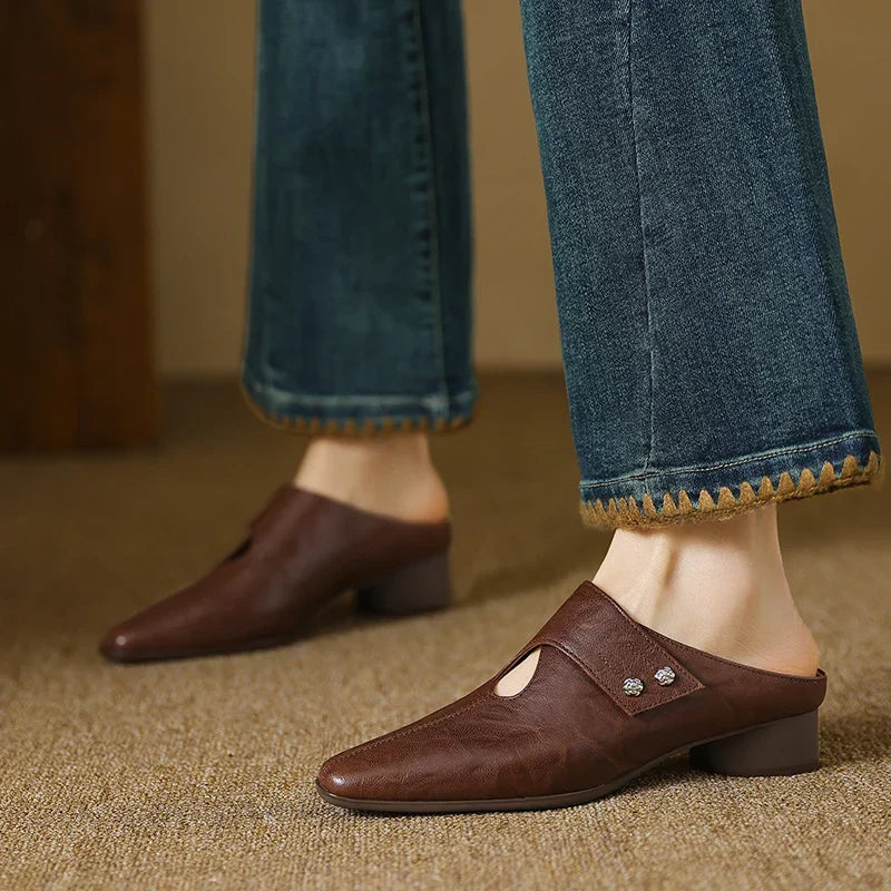 Agnit | Mules de Piel Genuina