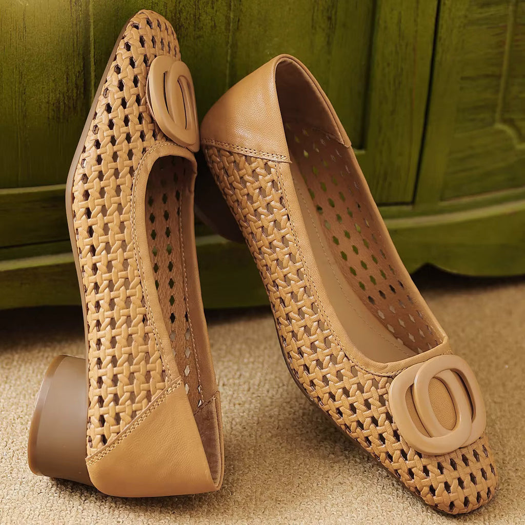 OPIUM | FLATS DE CUERO TRENZADO