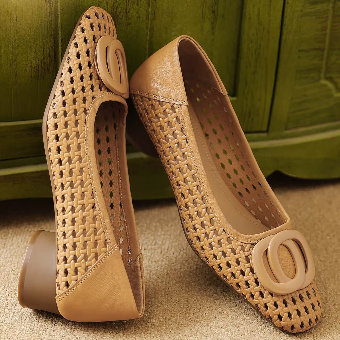 OPIUM | FLATS DE CUERO TRENZADO