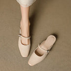 Kera Genuine Leather Mary Jane Mules