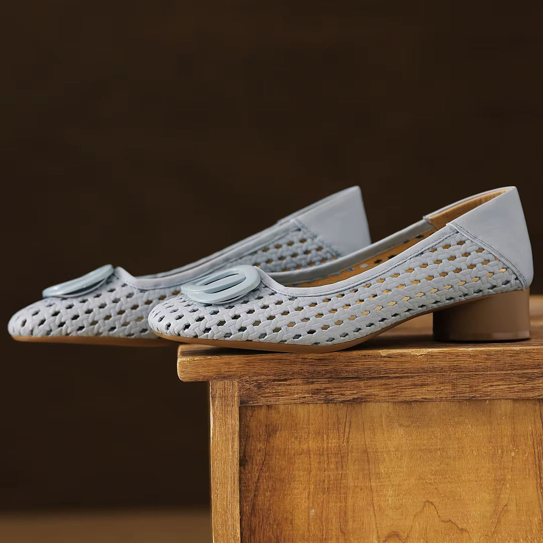 OPIUM | FLATS DE CUERO TRENZADO