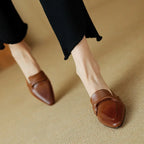 Alaya Genuine Leather Mules
