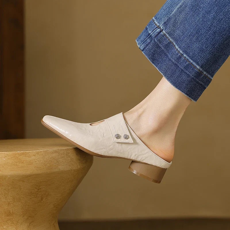Agnit | Mules de Piel Genuina