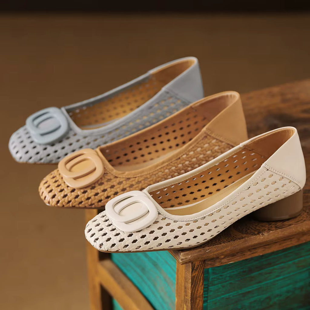 OPIUM | FLATS DE CUERO TRENZADO