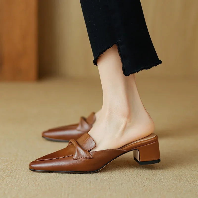 Alaya | Mules de Piel Genuina