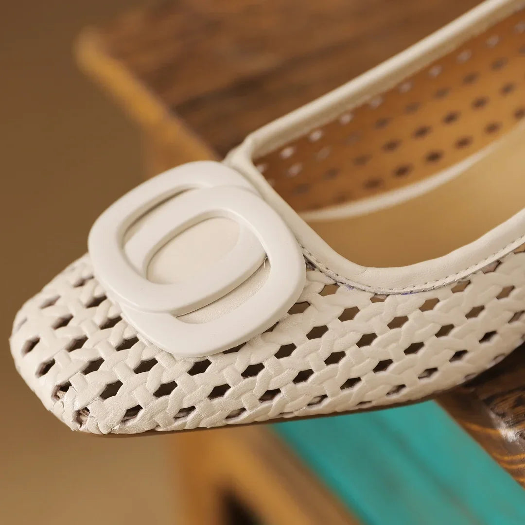 OPIUM | FLATS DE CUERO TRENZADO