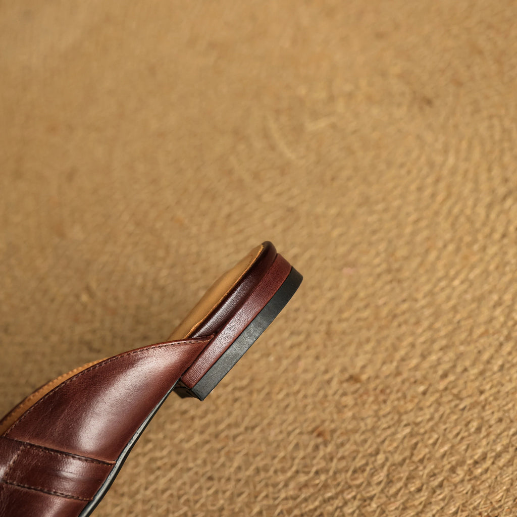 Carla Genuine Leather Mules