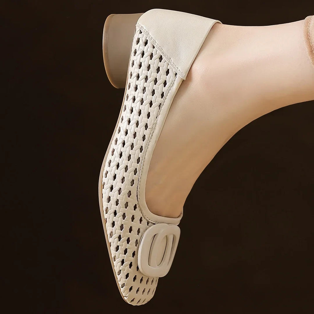 OPIUM | FLATS DE CUERO TRENZADO