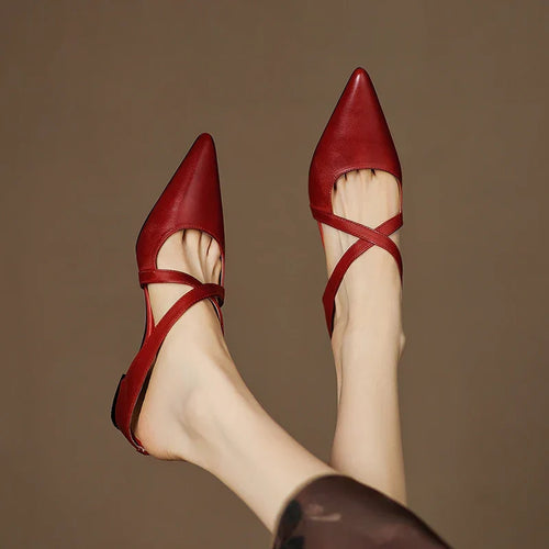 Aluna | Mules de cuero genuino