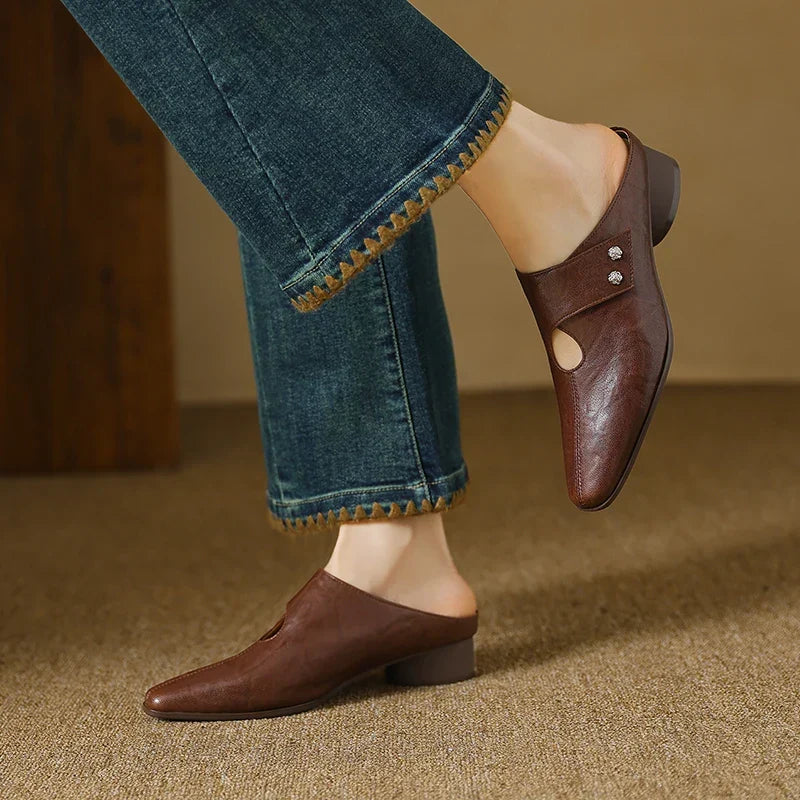 Agnit | Mules de Piel Genuina