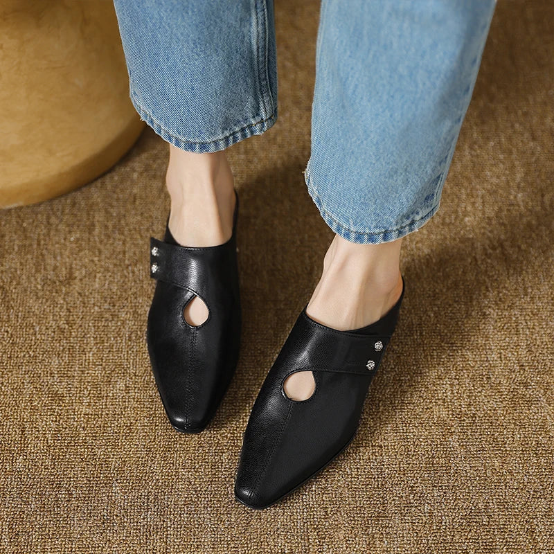 Agnit | Mules de Piel Genuina