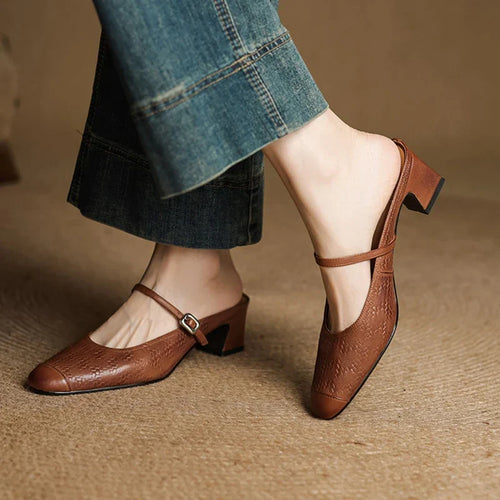 Berla | Mules de Piel Genuina