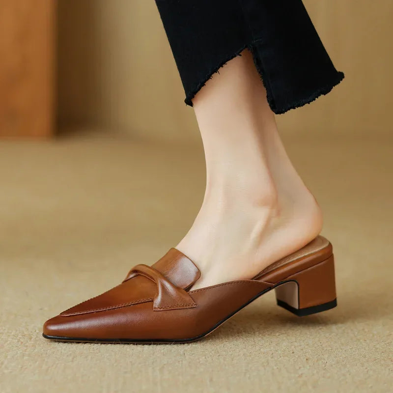 Alaya | Mules de Piel Genuina