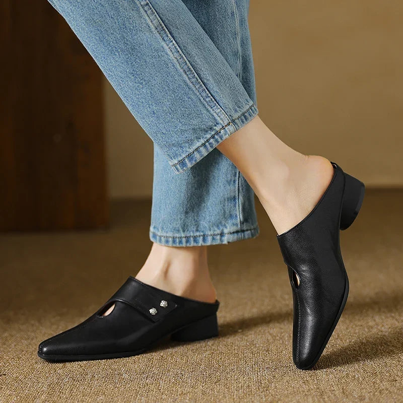 Agnit | Mules de Piel Genuina