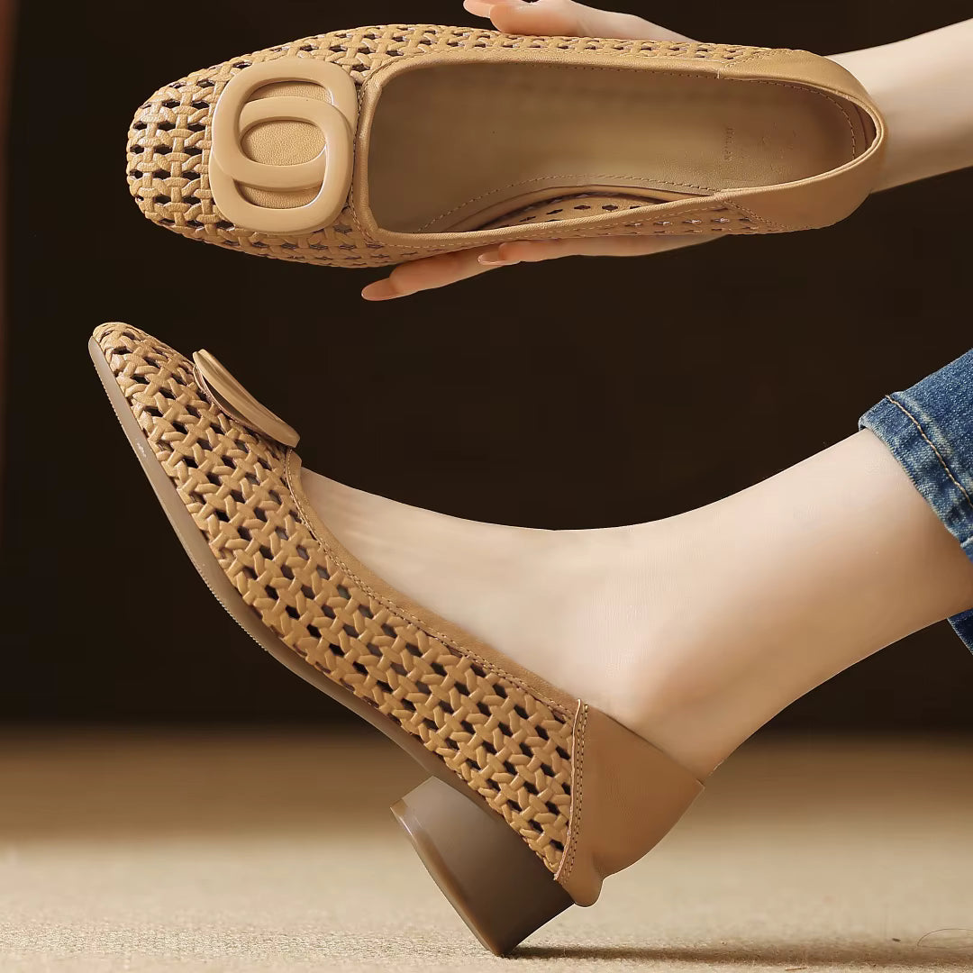 OPIUM | FLATS DE CUERO TRENZADO