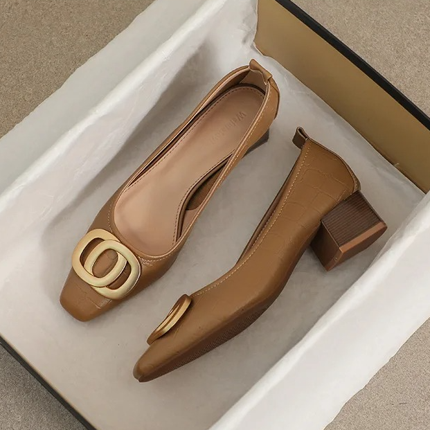 OPIUM | FLATS DE CUERO CON TACÓN