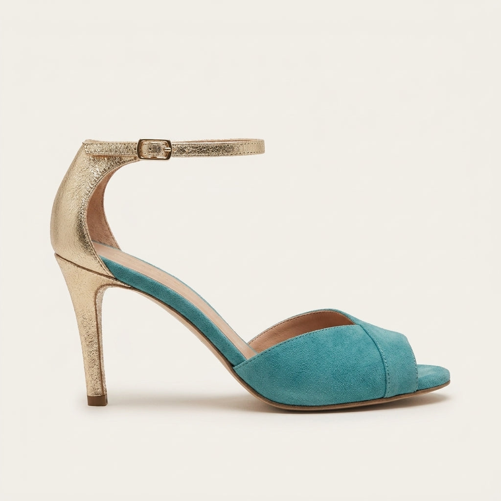 REINA™ | TACONES CHIC VERDE AGUA