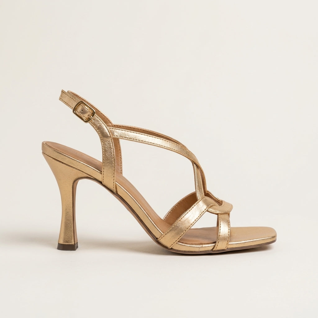 ESTÍBALIZ | TACONES DORADOS METÁLICOS