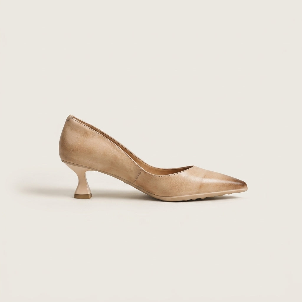 CALENNE | ZAPATOS DE TACÓN BAJO DE PIEL