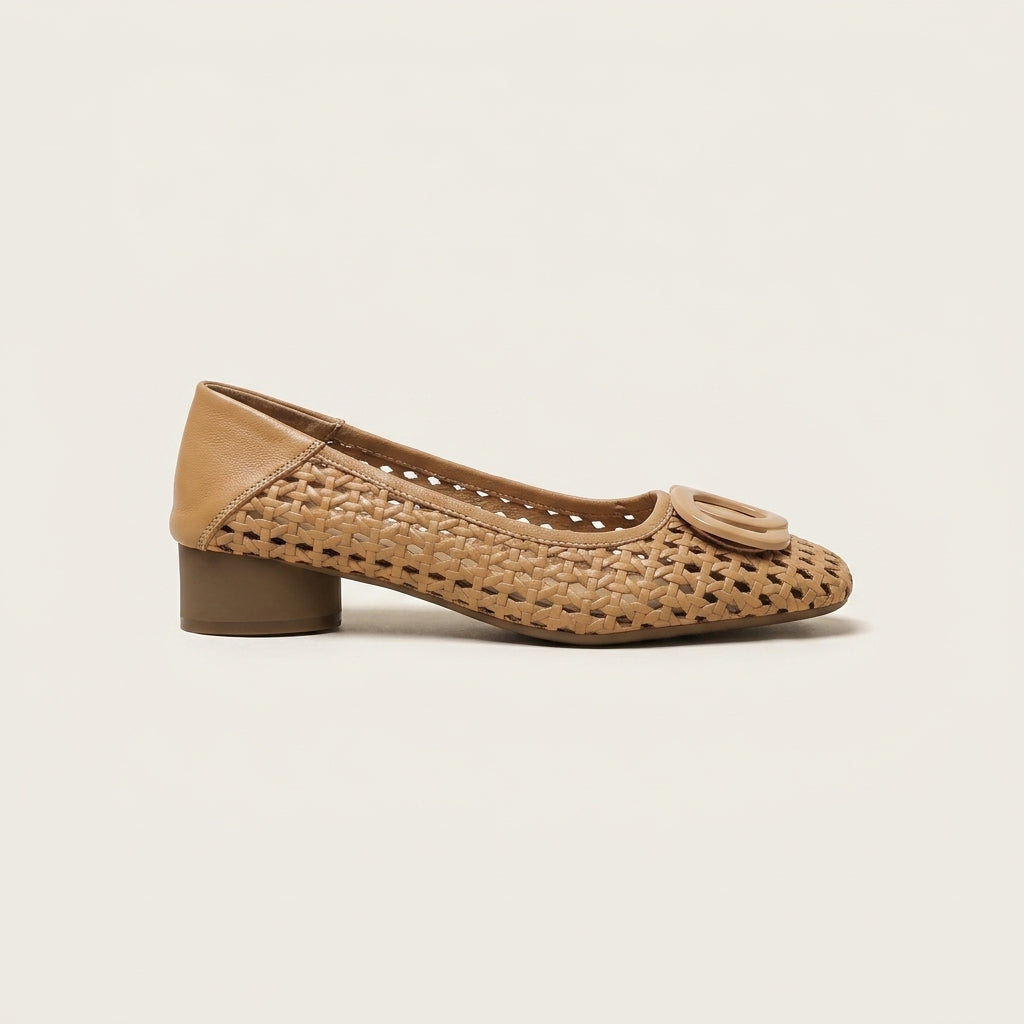 OPIUM | FLATS DE CUERO TRENZADO