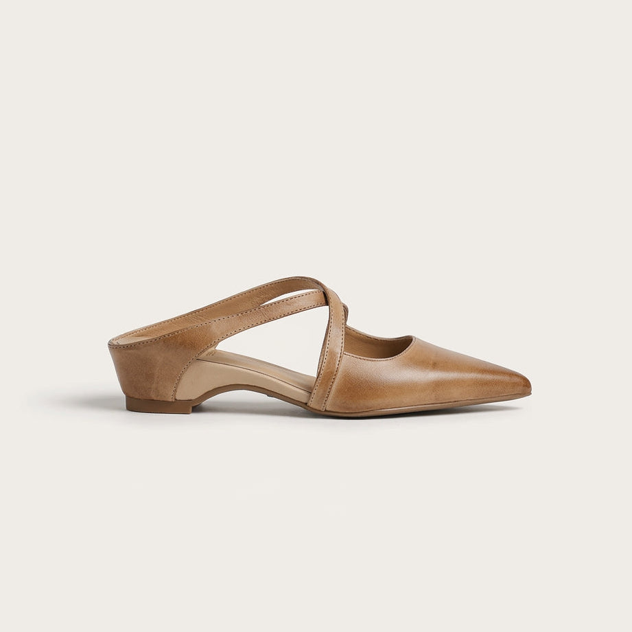 Aluna | Mules de cuero genuino